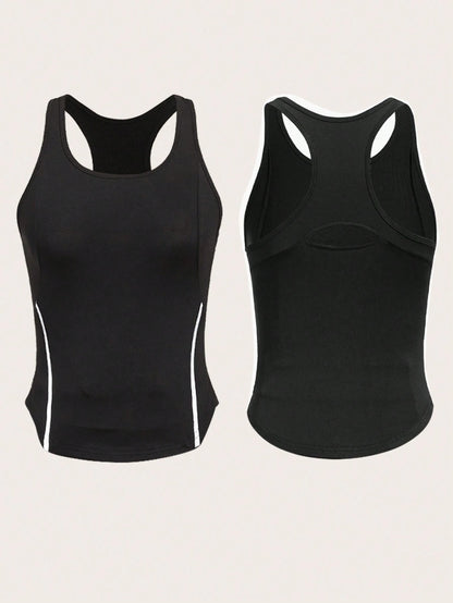 Eassivo 3Pcs Contrast Binding Sports Set Gym Clothes Workout Clothes Workout Women Set Gym Women Outfit