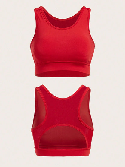 Eassivo 3Pcs Contrast Binding Sports Set Gym Clothes Workout Clothes Workout Women Set Gym Women Outfit