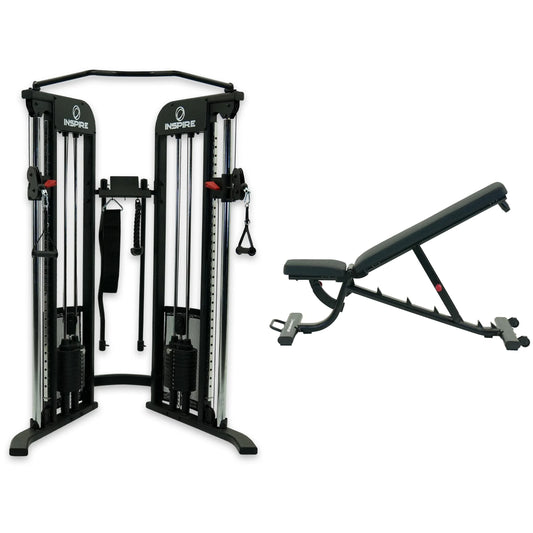 CG3 Home Gym Functional Trainer with Adjustable Workout Bench Bundle